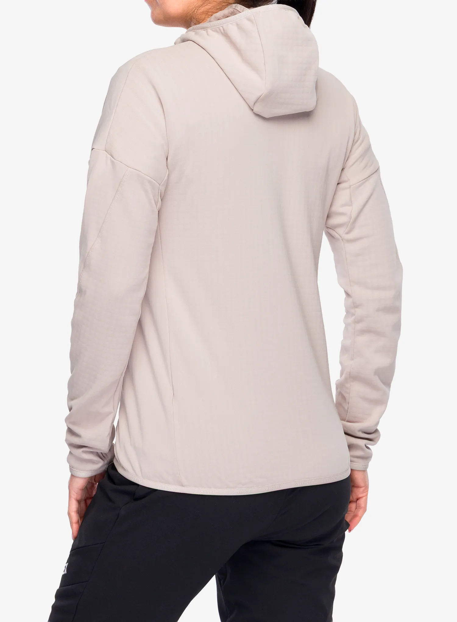 Дамски суичър adidas TERREX Techrock CLIMAWARM+ Wind Hooded Fleece Jacket - wonder taupe