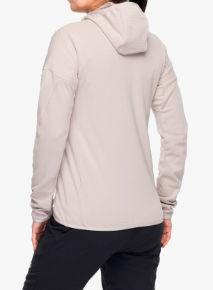 Дамски суичър adidas TERREX Techrock CLIMAWARM+ Wind Hooded Fleece Jacket - wonder taupe