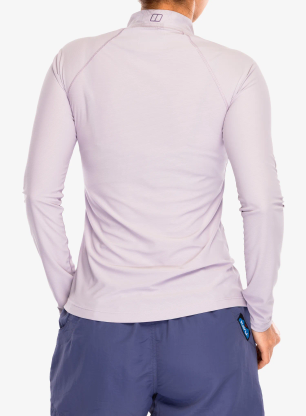 Дамски суичър без качулка Berghaus 24/7 Tech Tee LS HZ - cloud