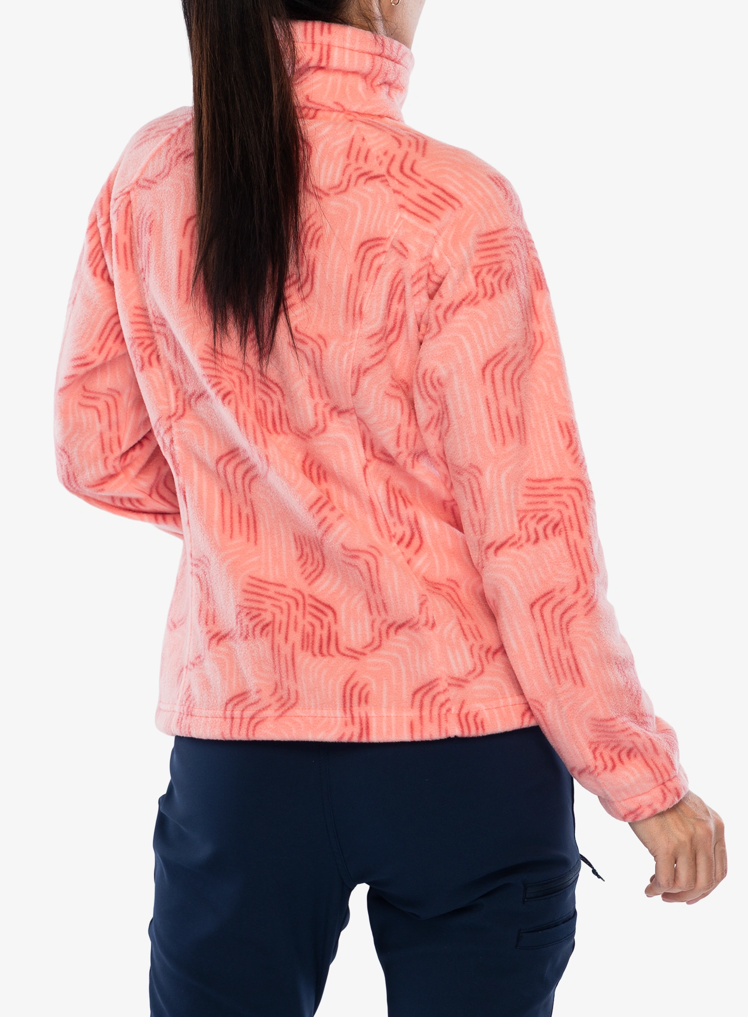 Дамски суичър без качулка Columbia Benton Springs Printed Full Zip - alpenglow flowfalls