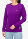 Дамски суичър без качулка La Sportiva Climbing on the Moon Sweatshirt - violet/yellow