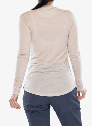 Дамски суичър без качулка Patagonia L/S Cap Cool Merino Graphic - fitz roy strata/shroom taupe
