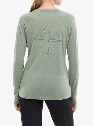Дамски суичър без качулка Viking Longsleeve Andali - green