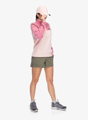 Дамски суичър Columbia Benton Springs Half Snap Pull Over II - pink sand/rosette