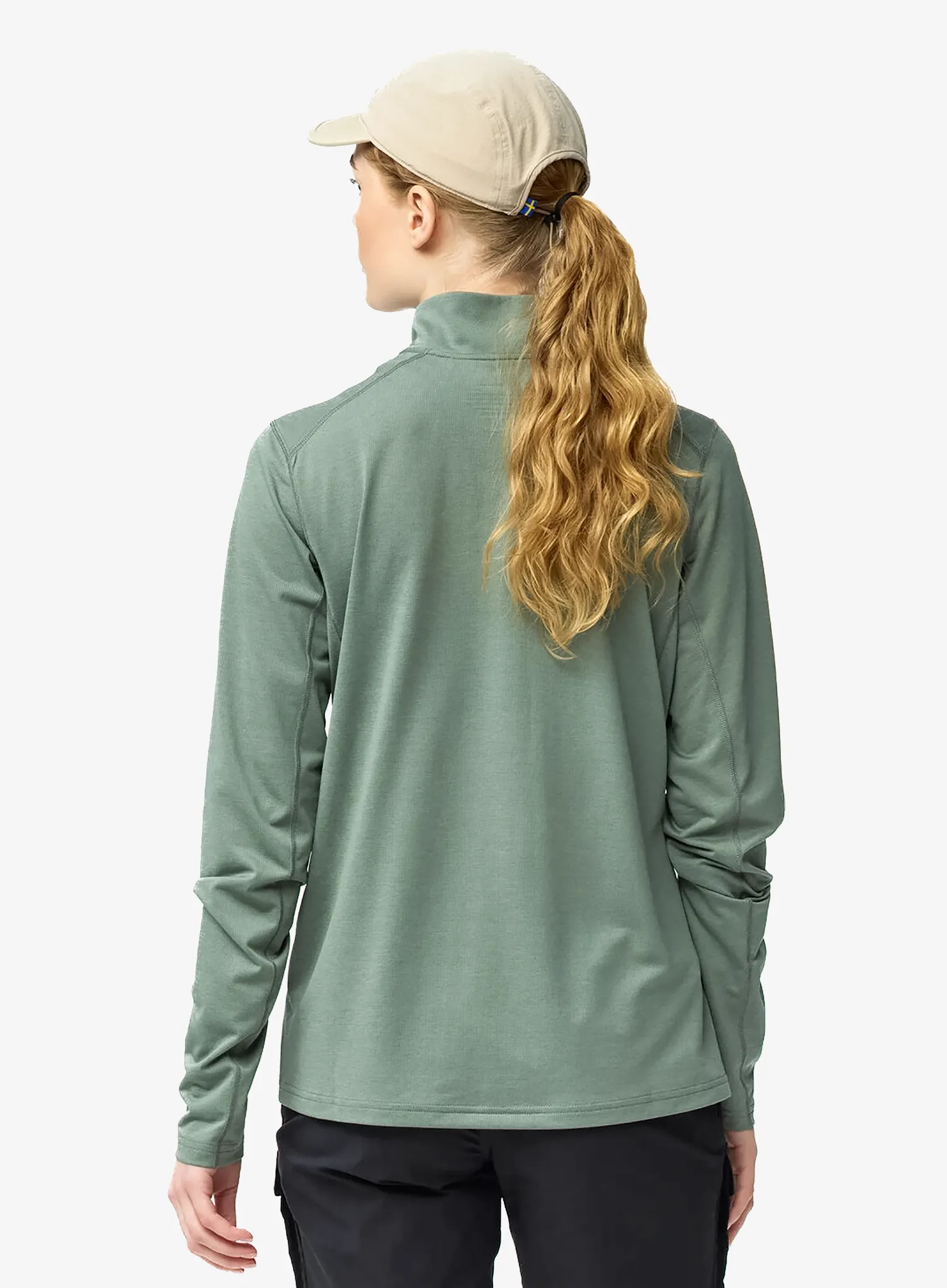 Дамски суичър Fjallraven Abisko Day Hike Half Zip - patina green