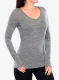 Дамски суичър Icebreaker Siren L/S Sweetheart - gritstone hthr