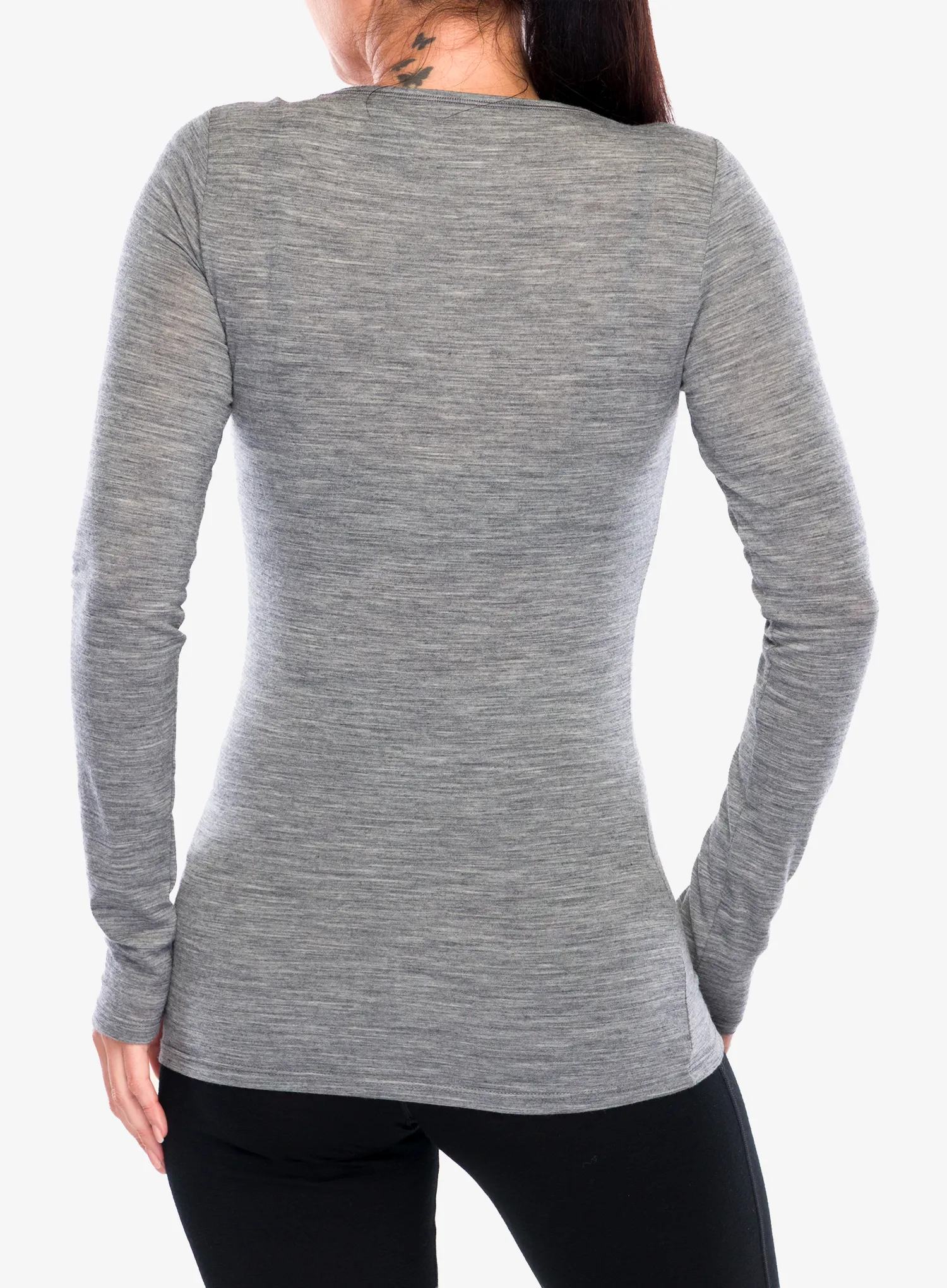 Дамски суичър Icebreaker Siren L/S Sweetheart - gritstone hthr