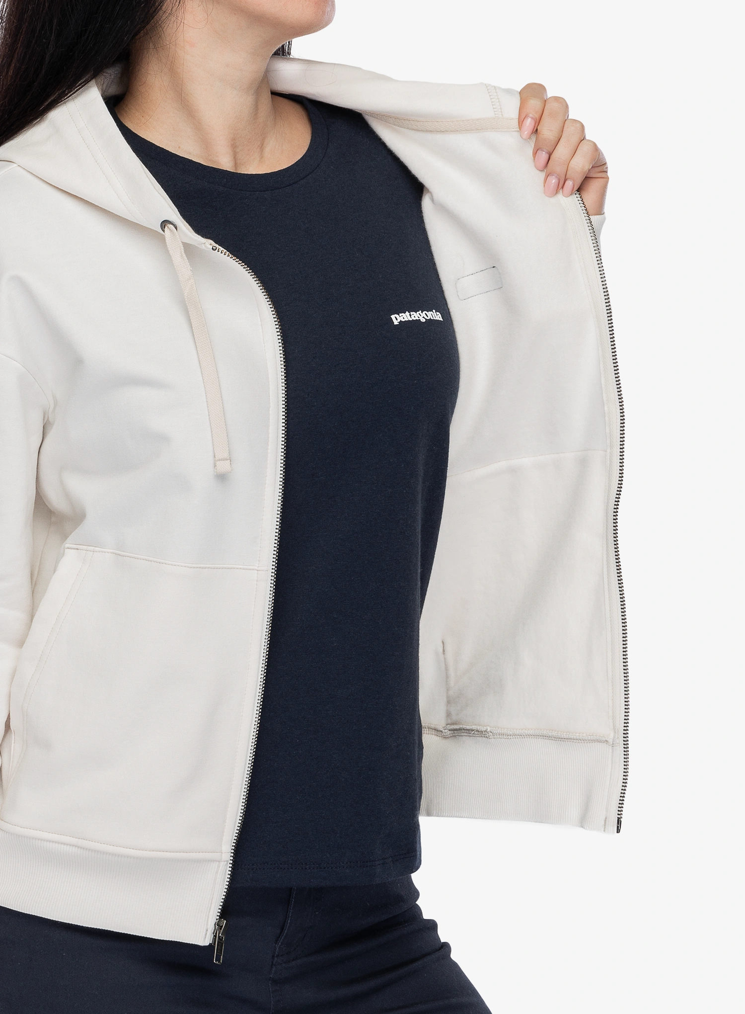 Дамски суичър Patagonia Ahnya Full-Zip Hoody - natural