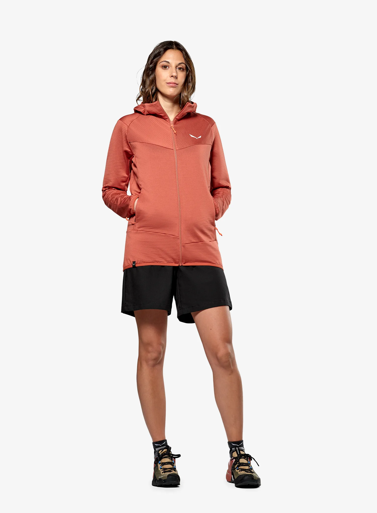 Дамски суичър Salewa Puez Altavia PL HD Jacket - etruscan red