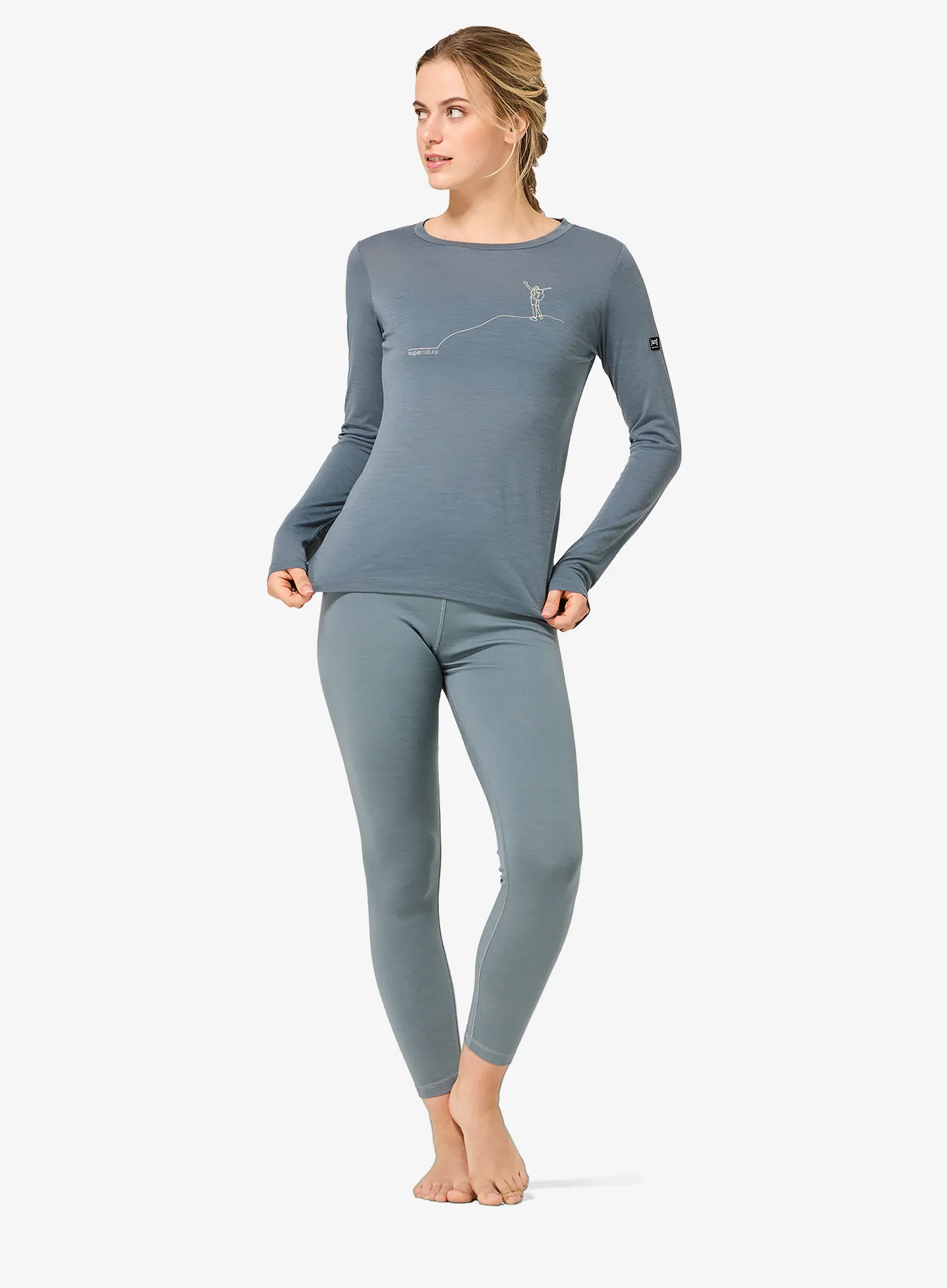 Дамски суичър Super.natural Berggluck LS - stormy weather/feather grey