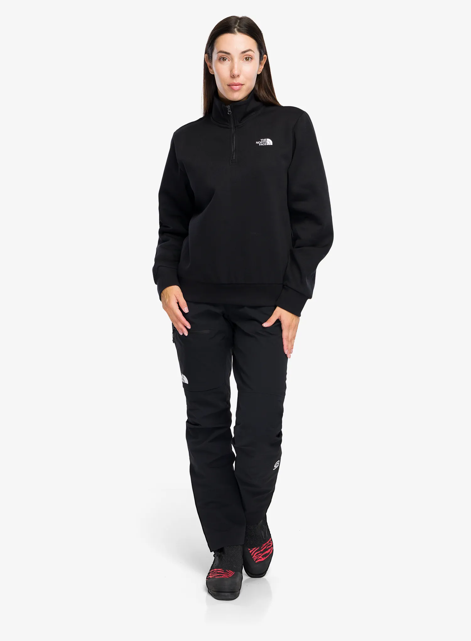 Дамски суичър The North Face Evolution Simple Dome Regular 1/4 Zip - tnf black