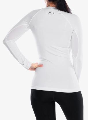 Дамски суичър Under Armour ColdGear Authentics Crew - white/black