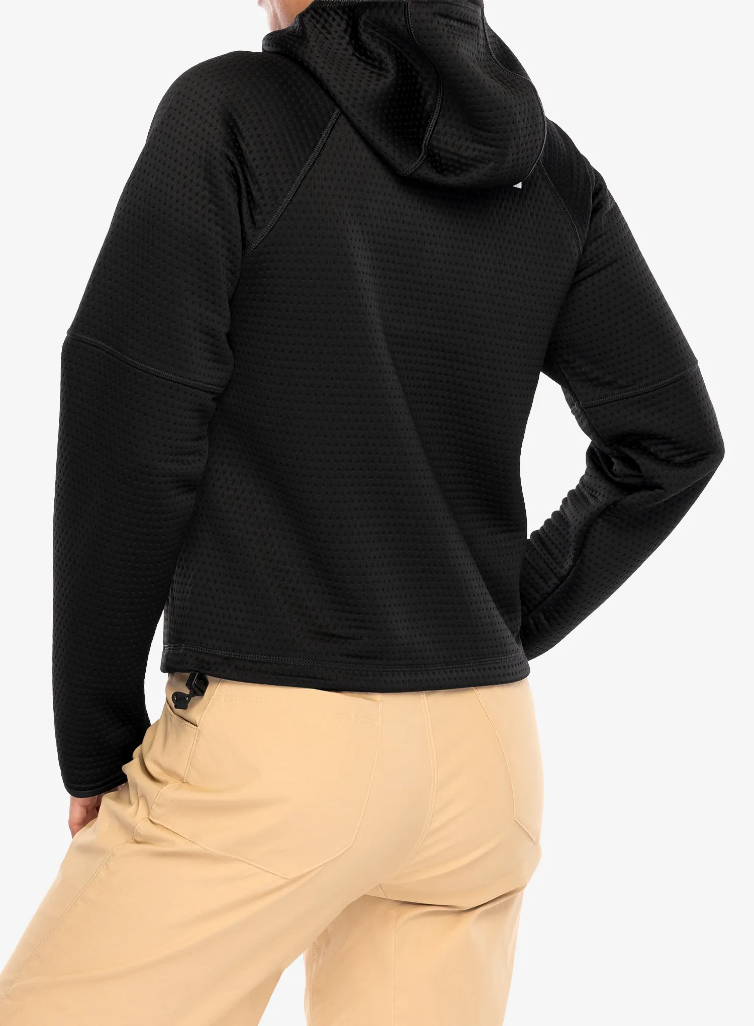 Дамски суичър с качулка The North Face Dotknit Thermal FZ Hoodie - tnf black