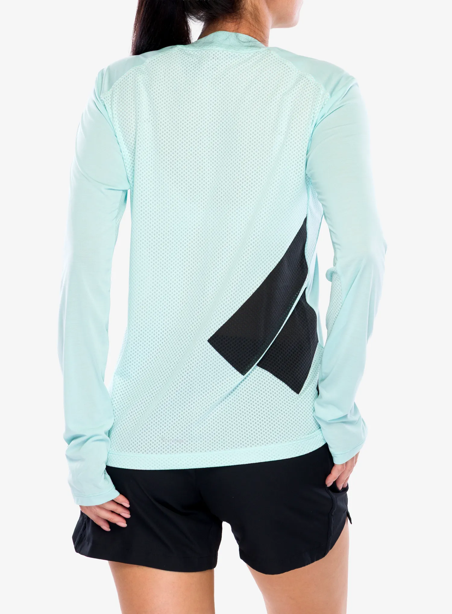 Дамски суичър за бягане adidas TERREX  Xperior Climacool+ Long Sleeve - semi flash aqua