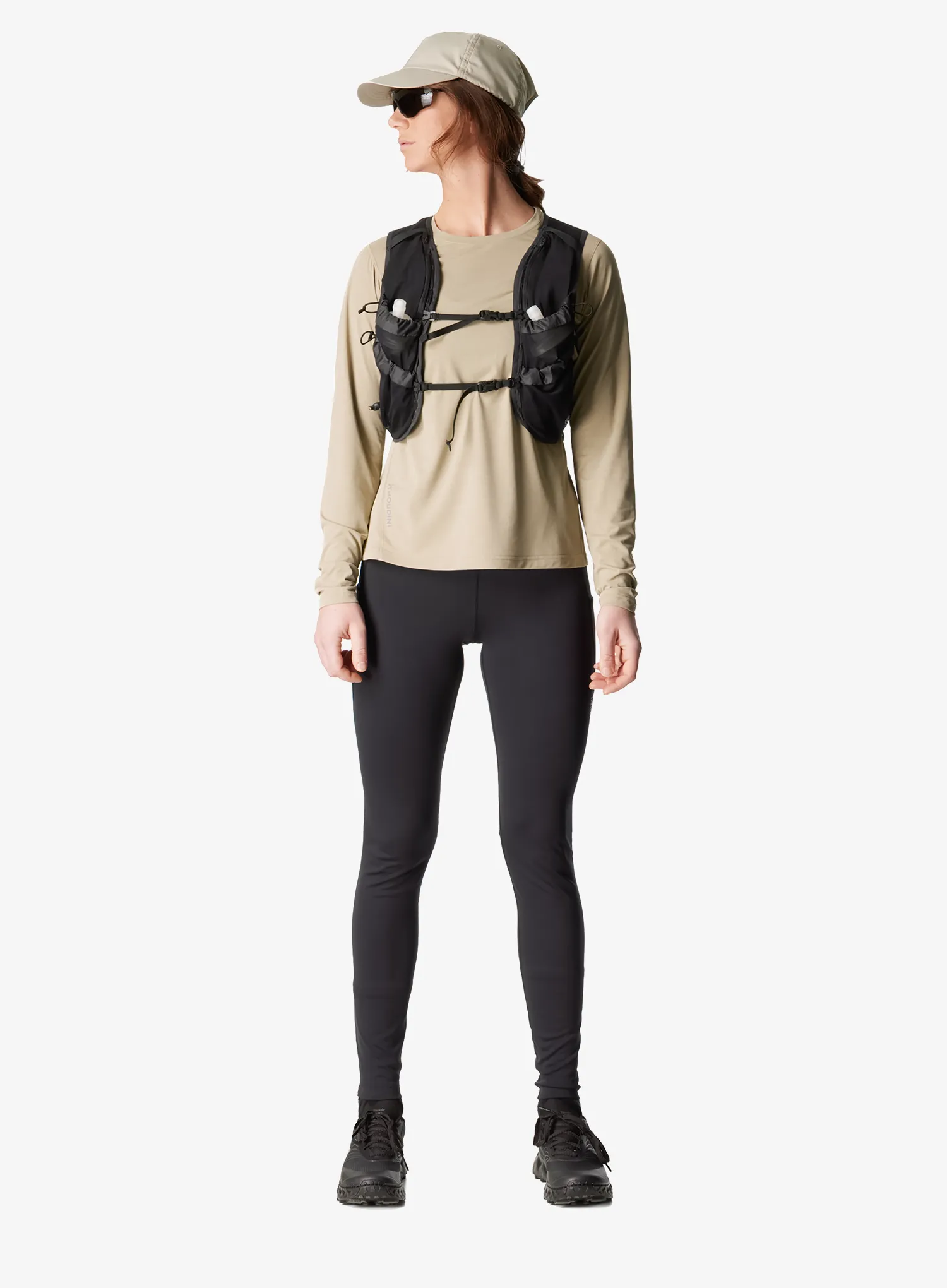 Дамски суичър за бягане Houdini Pace Air LS Tee - powder green