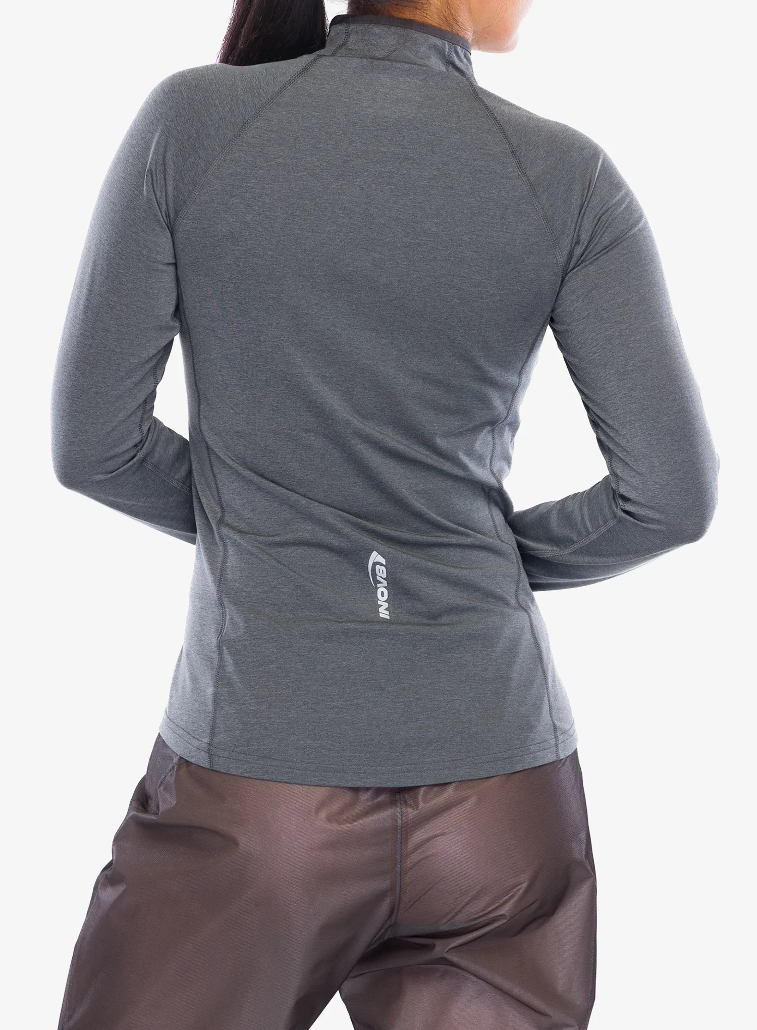 Дамски суичър за бягане Inov-8 Active HZ Midlayer - grey