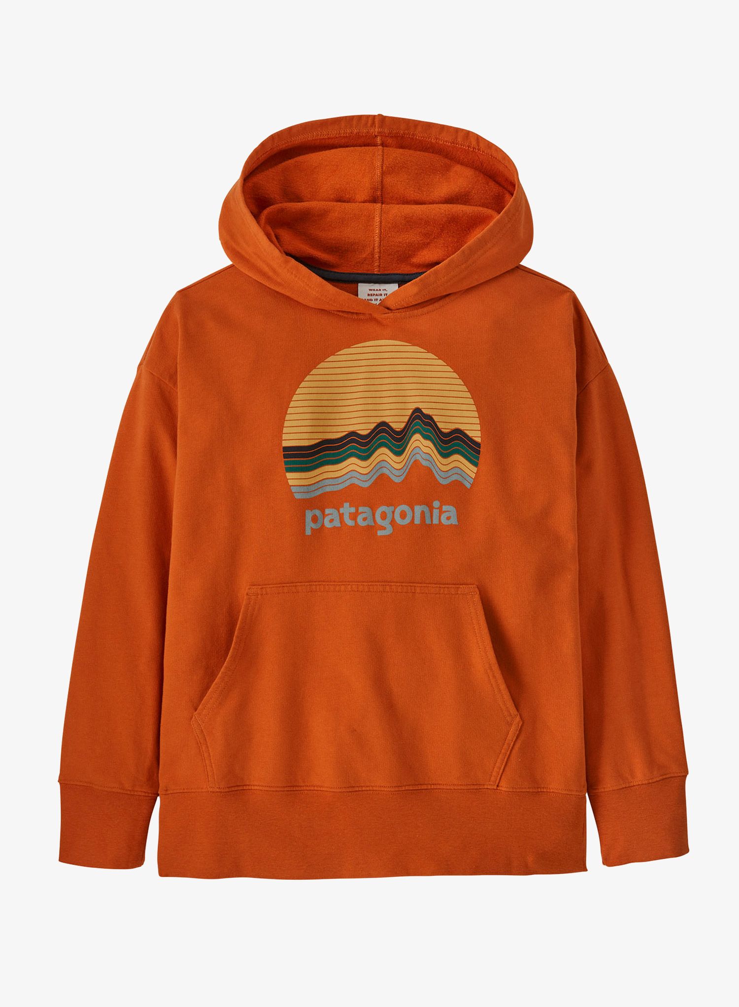 Детски суичър Patagonia Hoody Sweatshirt - ridge rise moon redtail rust