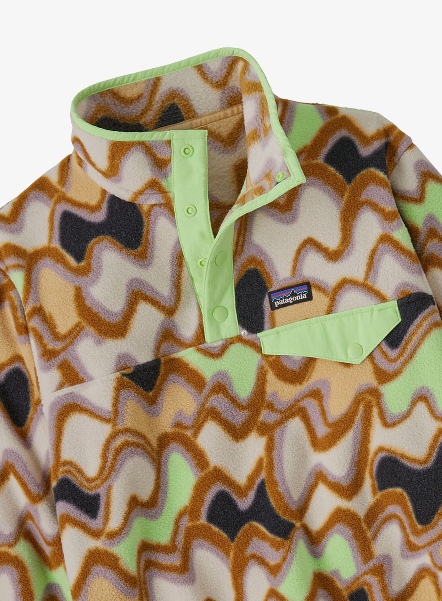 Детски суичър Patagonia LW Synchilla Snap-T Pullover - mall currents natural