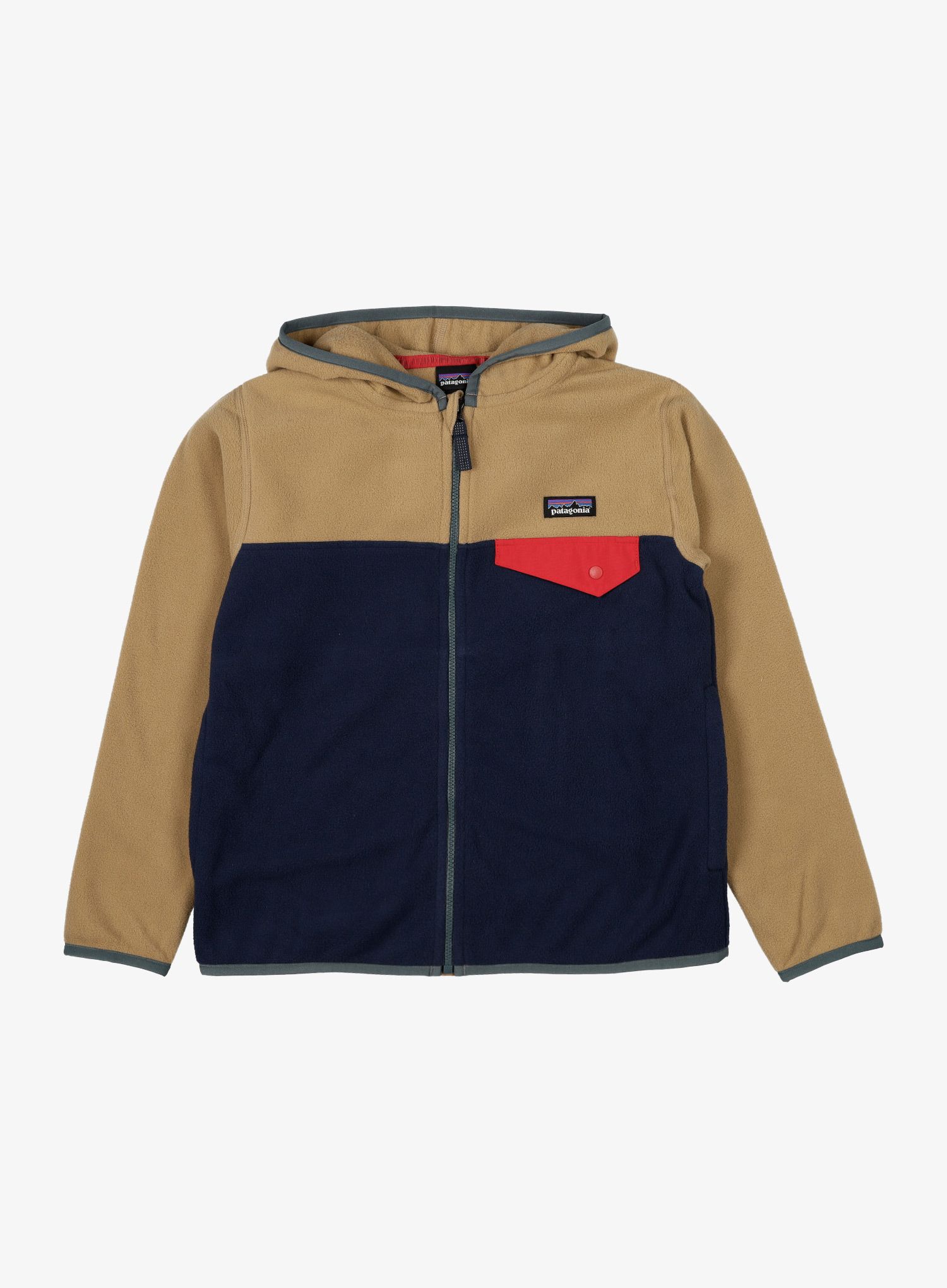 Детски суичър Patagonia Micro D Snap-T Jacket - new navy/grayling brown