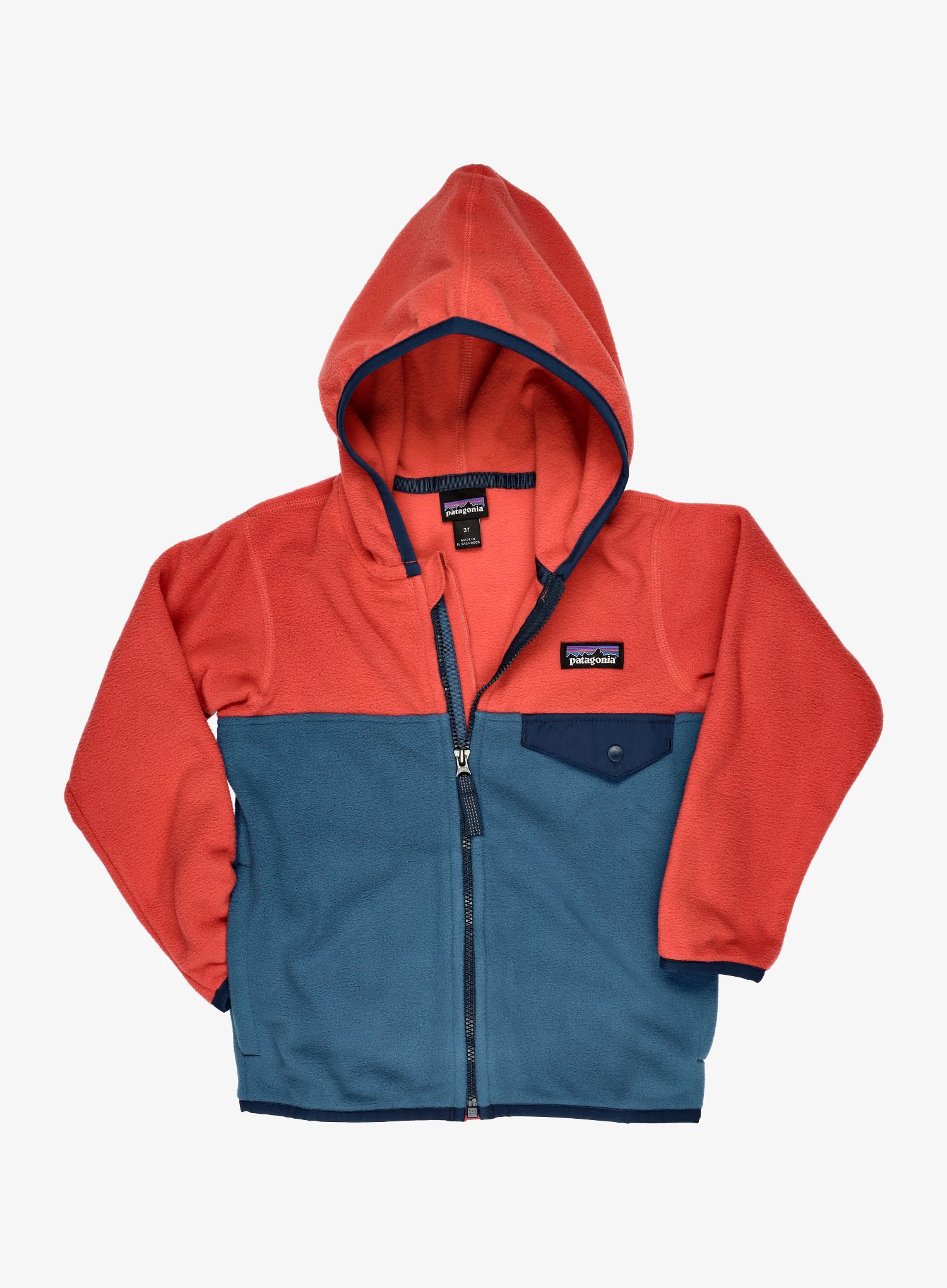 Детски суичър Patagonia Micro D Snap-T Jacket - wavy blue