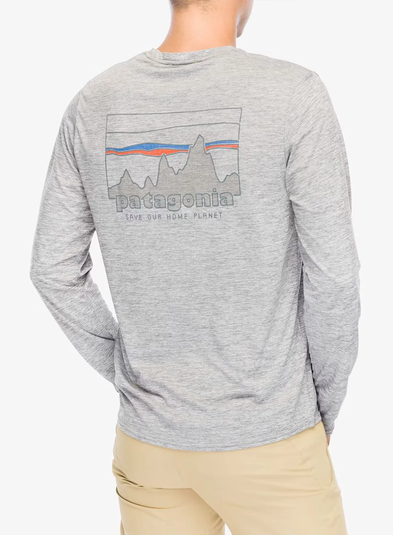 Суичър Patagonia L/S Cap Cool Daily Graphic Shirt - skyline/feather grey