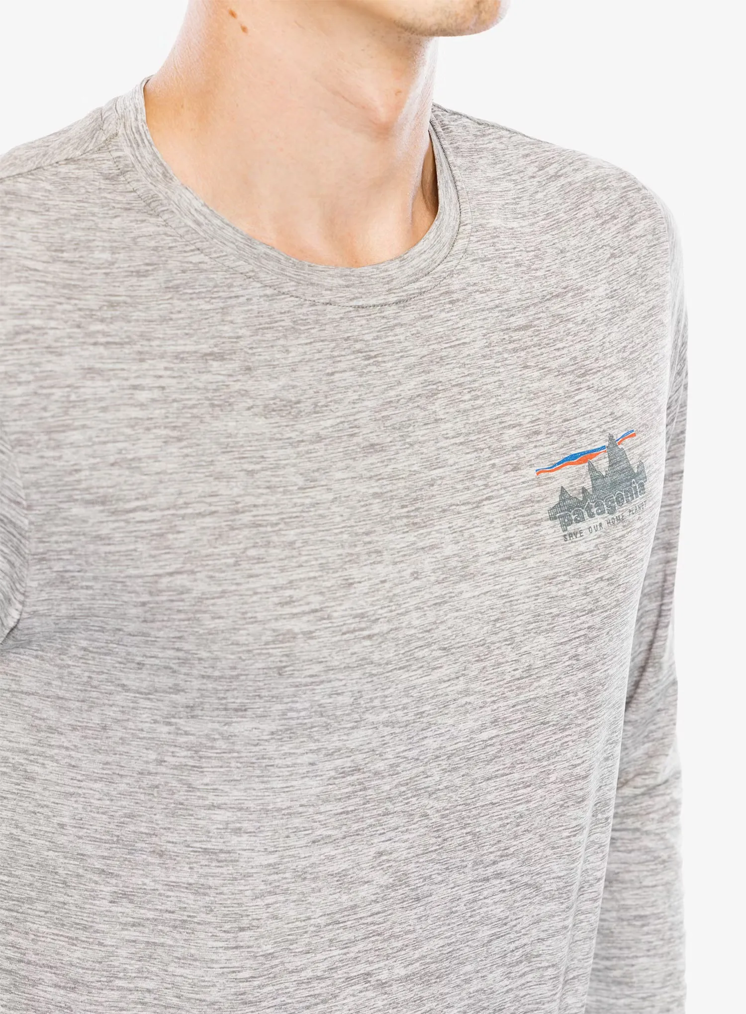 Суичър Patagonia L/S Cap Cool Daily Graphic Shirt - skyline/feather grey
