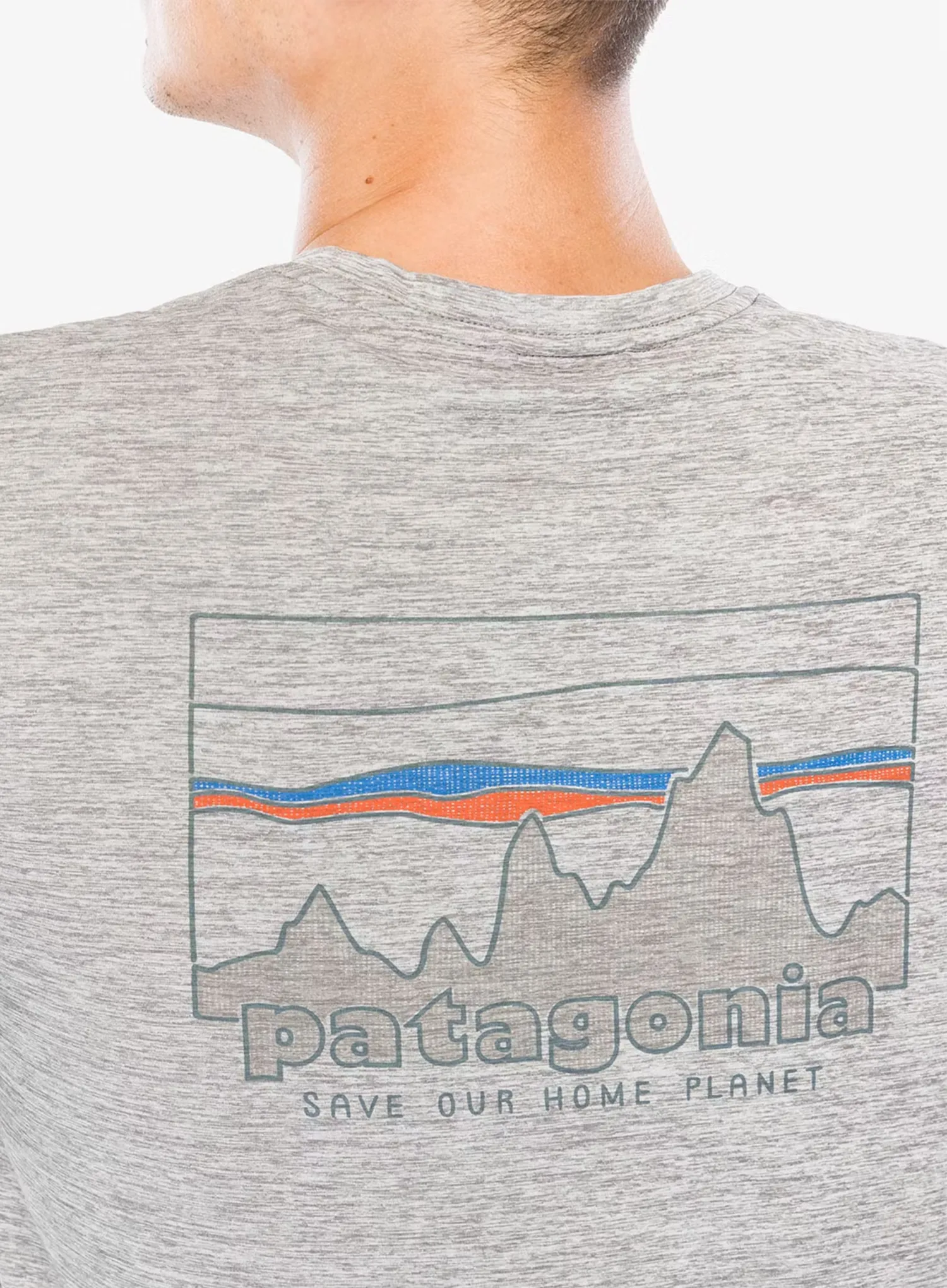 Суичър Patagonia L/S Cap Cool Daily Graphic Shirt - skyline/feather grey