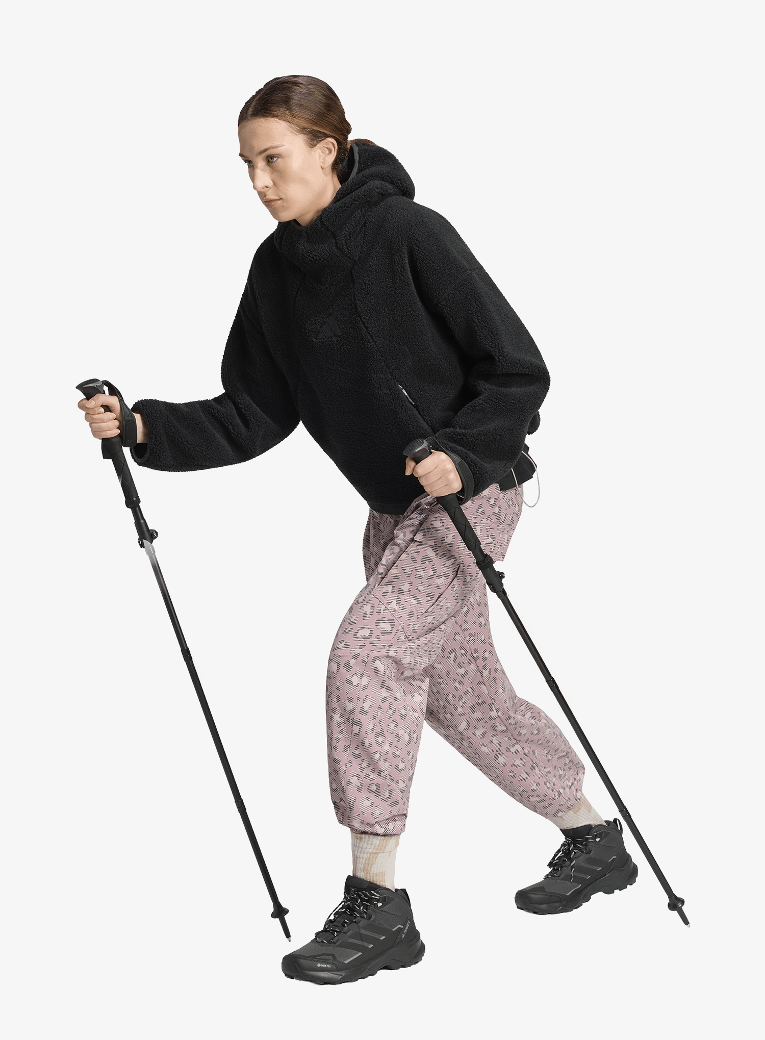 Дамски поларен суичър adidas TERREX Xploric Climawarm High Pile Hoodie - black