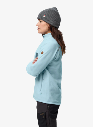 Дамски поларен суичър Fjallraven Kaipak Fleece - breeze blue/navy