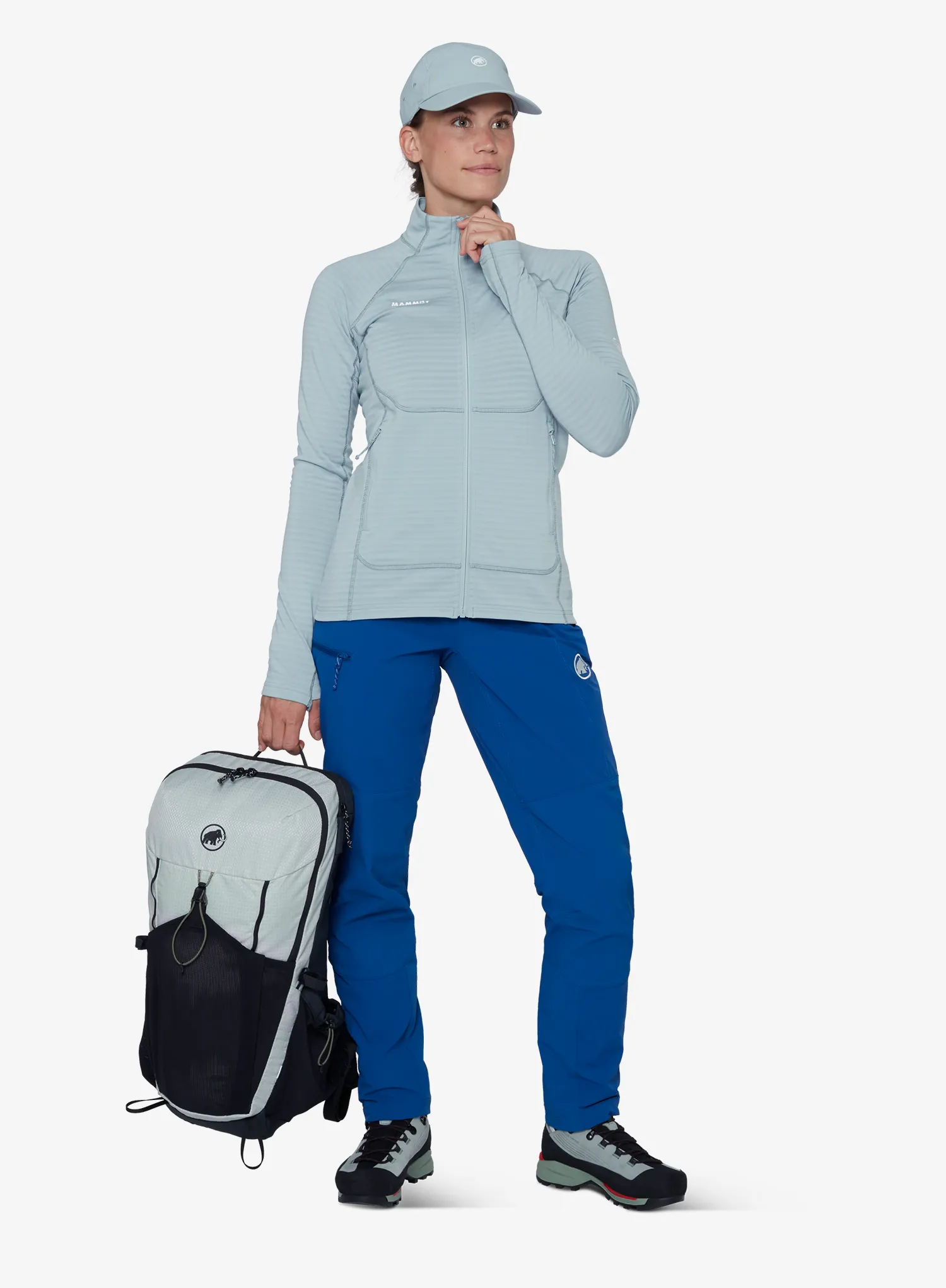 Дамски поларен суичър Mammut Taiss ML Jacket - nebla