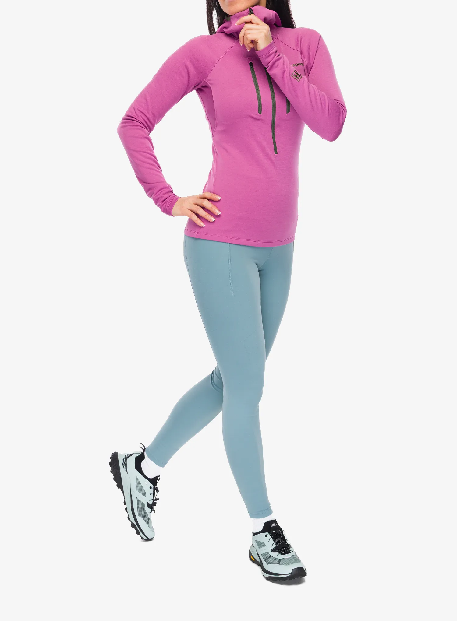 Дамски поларен суичър Patagonia R1 Ultralight Hoody - faded magenta