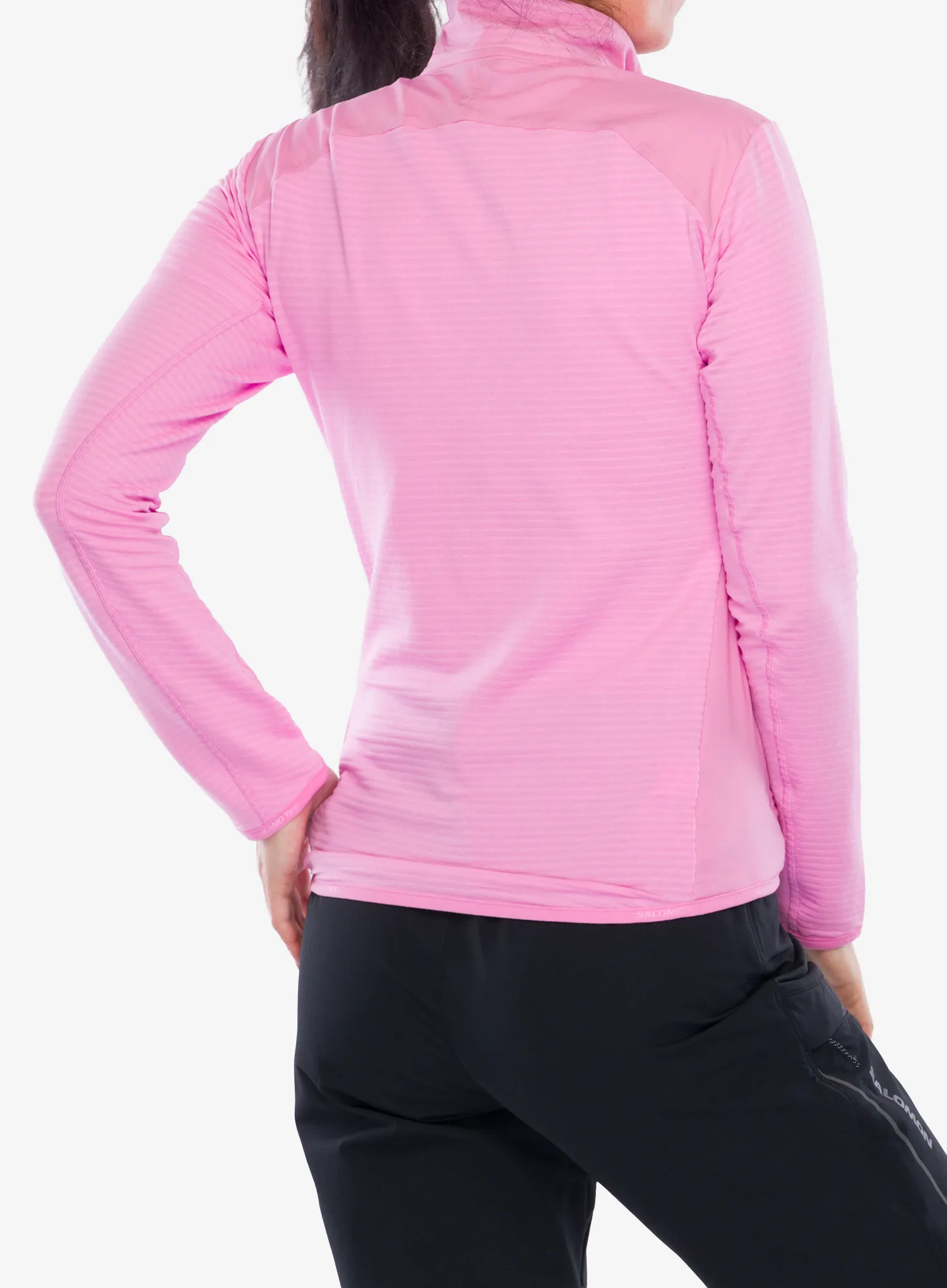 Дамски поларен суичър Salomon Essential Lightwarm Hybrid - cyclamen