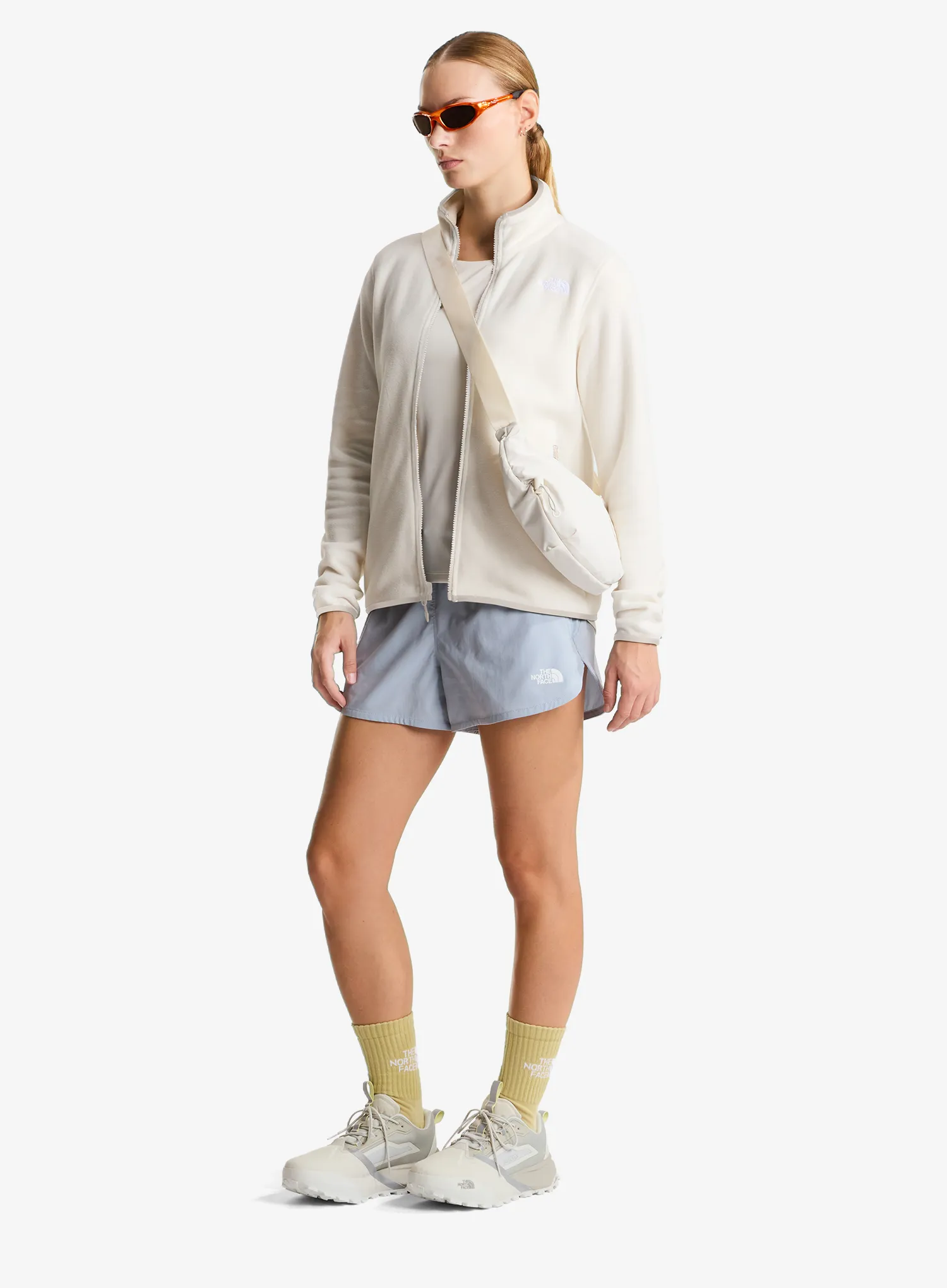 Дамски поларен суичър The North Face Glacier Fleece Jacket - white dune