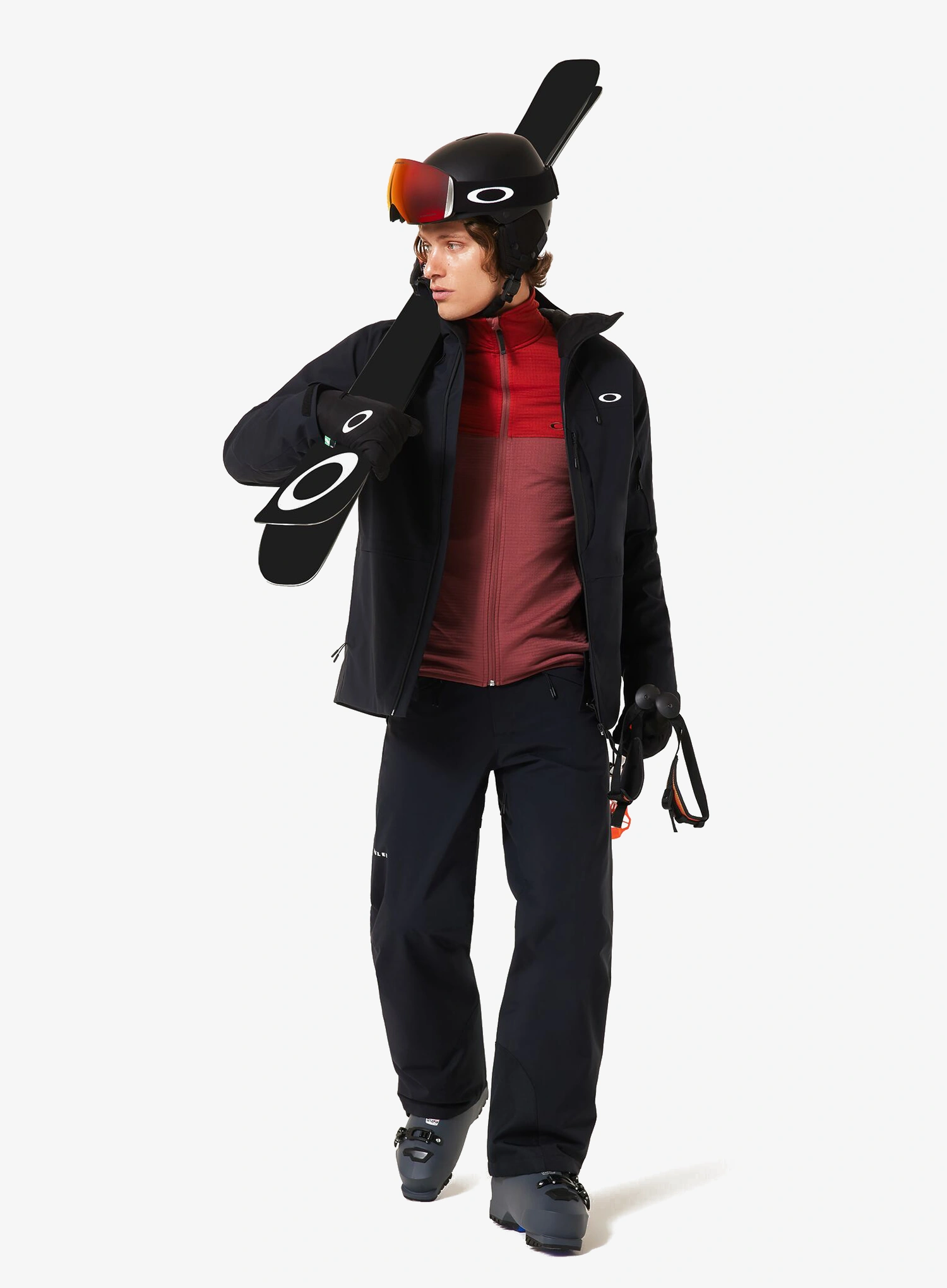 Поларен суичър Oakley Canopy Full Zip Sweatshirt - flame red
