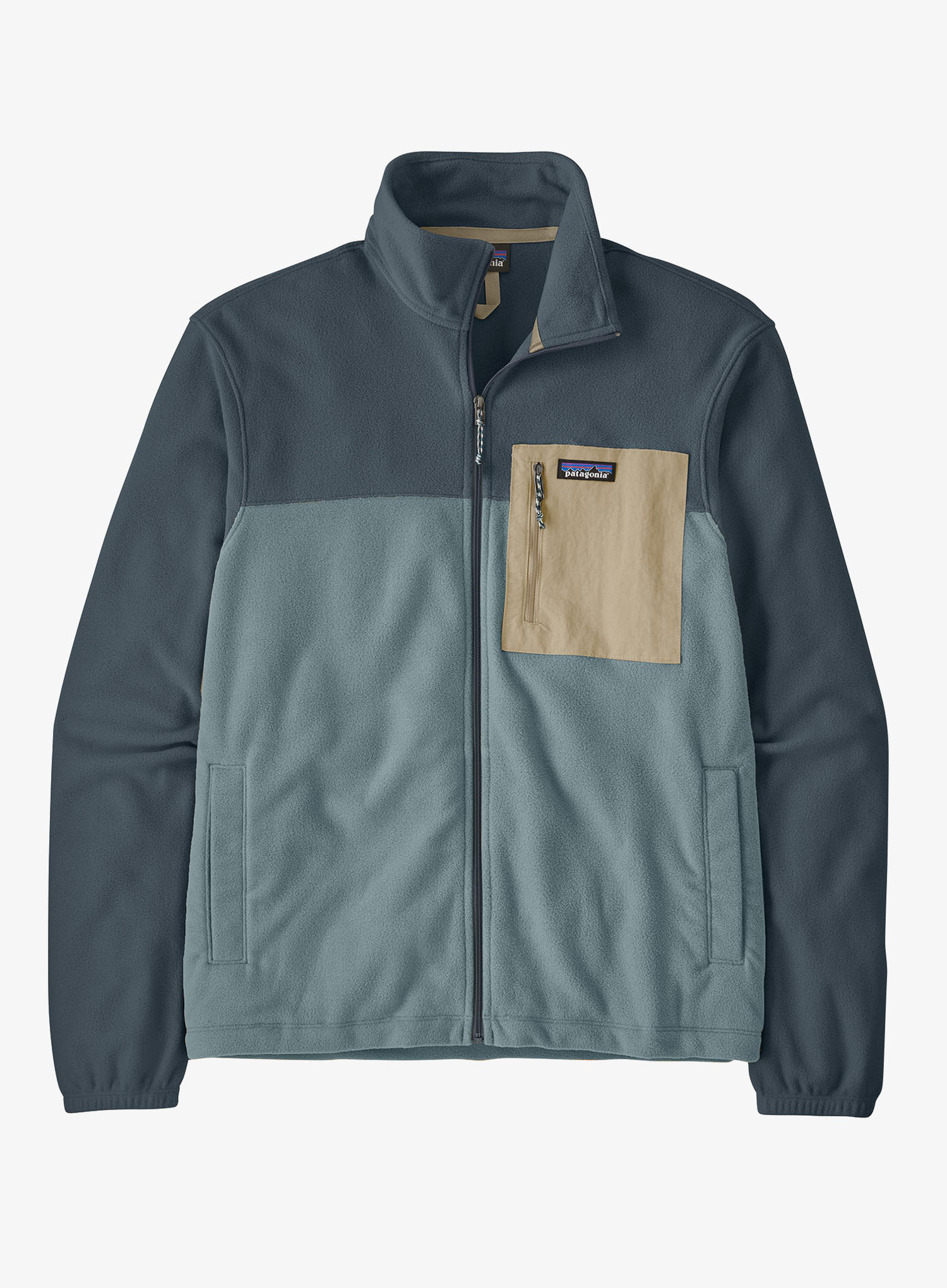 Поларен суичър Patagonia Micro D Patch Pocket Jacket - blue sage
