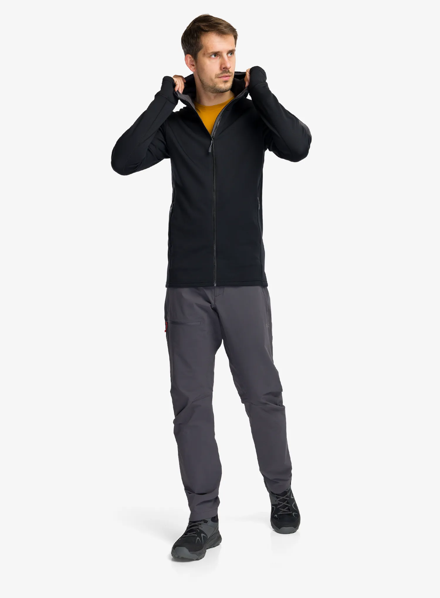 Поларен суичър Rab Modulus Hoody - black
