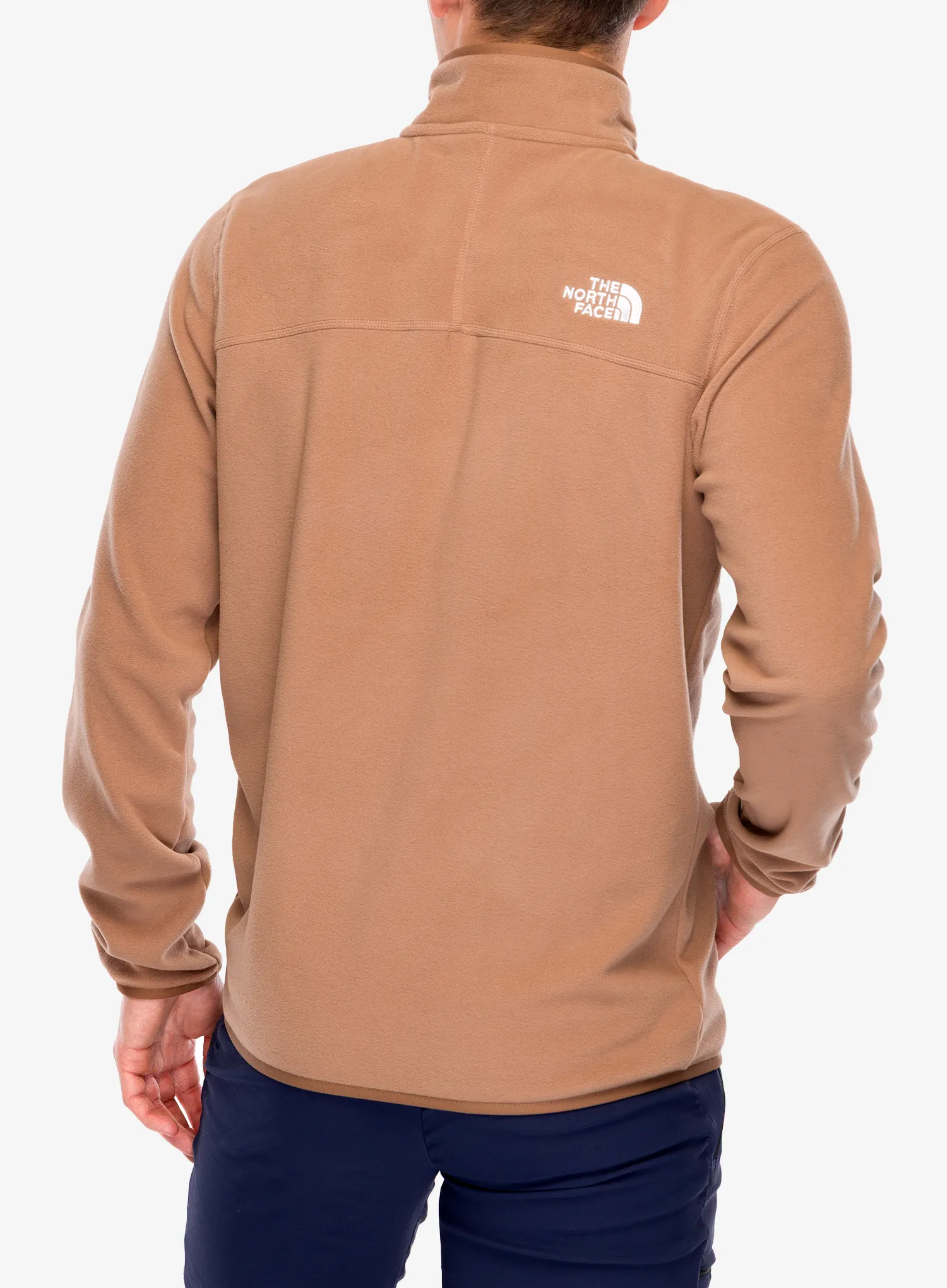 Поларен суичър The North Face 100 Glacier 1/4 Zip - latte