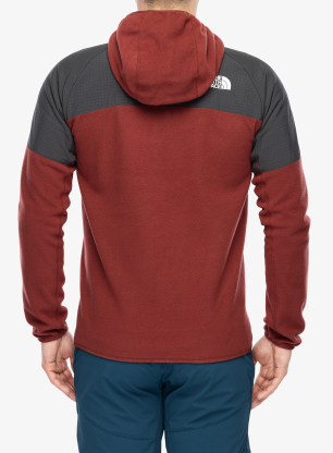 Поларен суичър с качулка The North Face Glacier Heavyweight Full Zip HD - sumac/asphalt grey