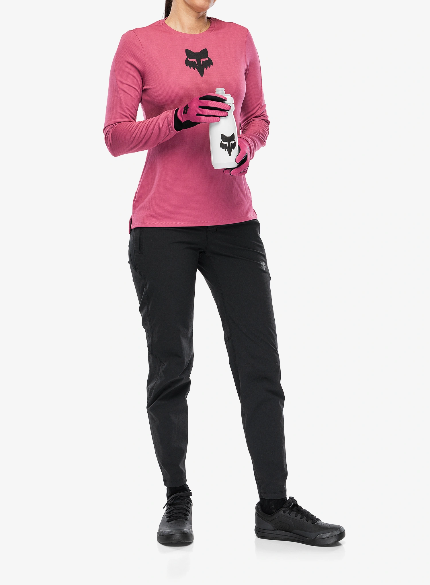 Дамски велосипеден суичър Fox Ranger LS Jersey Fox Head - berry