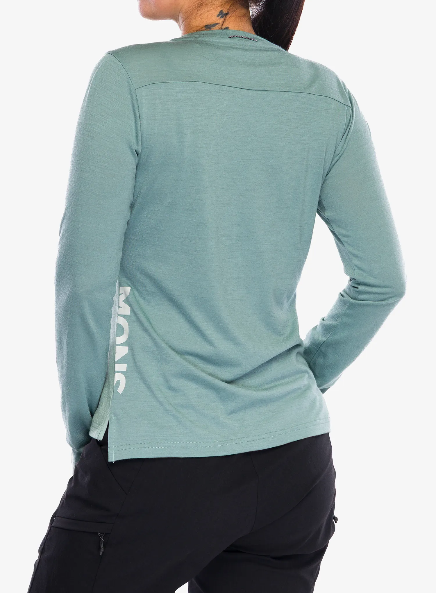 Дамски велосипеден суичър Mons Royale Diversion Merino Bike Jersey Long Sleeve - dew/desert sage