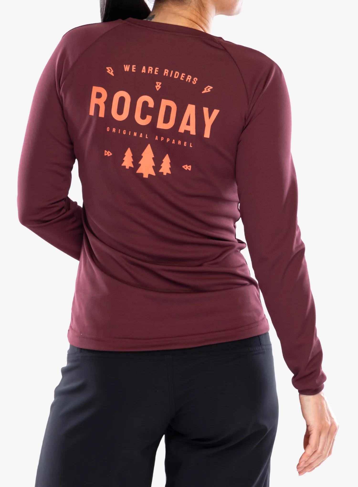 Дамски велосипеден суичър Rocday Patrol - burgundy