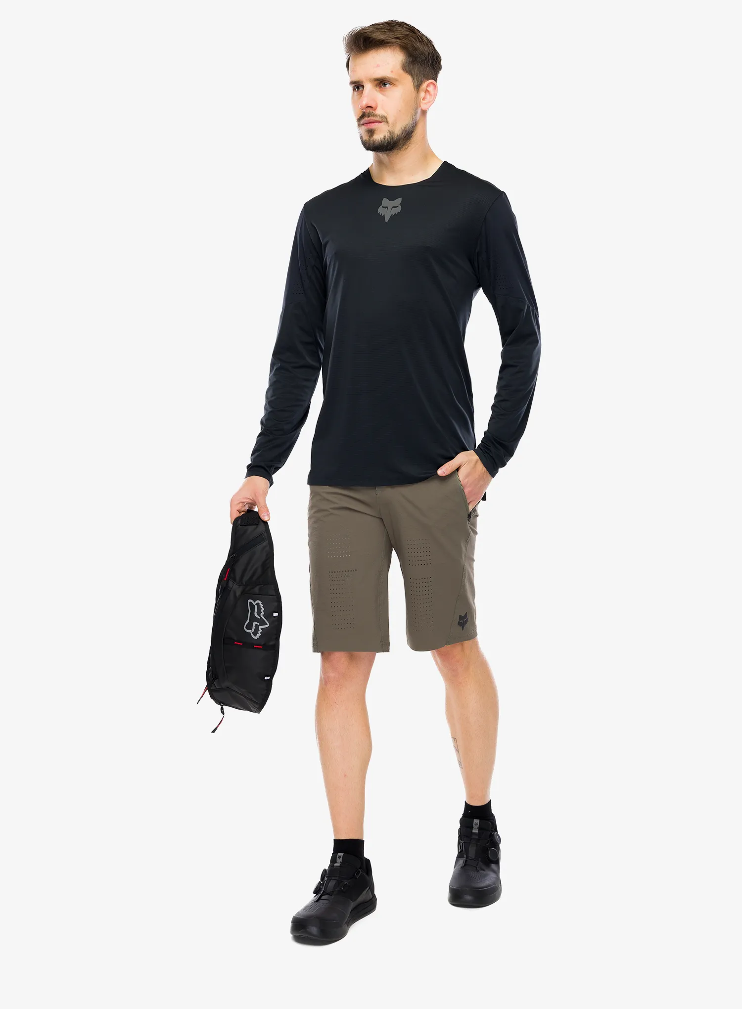 Велосипеден суичър Fox Flexair LS Jersey - black