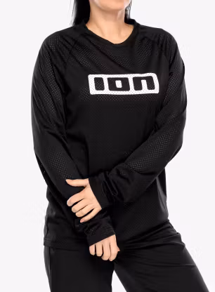 Велосипеден суичър ION Logo LS - black