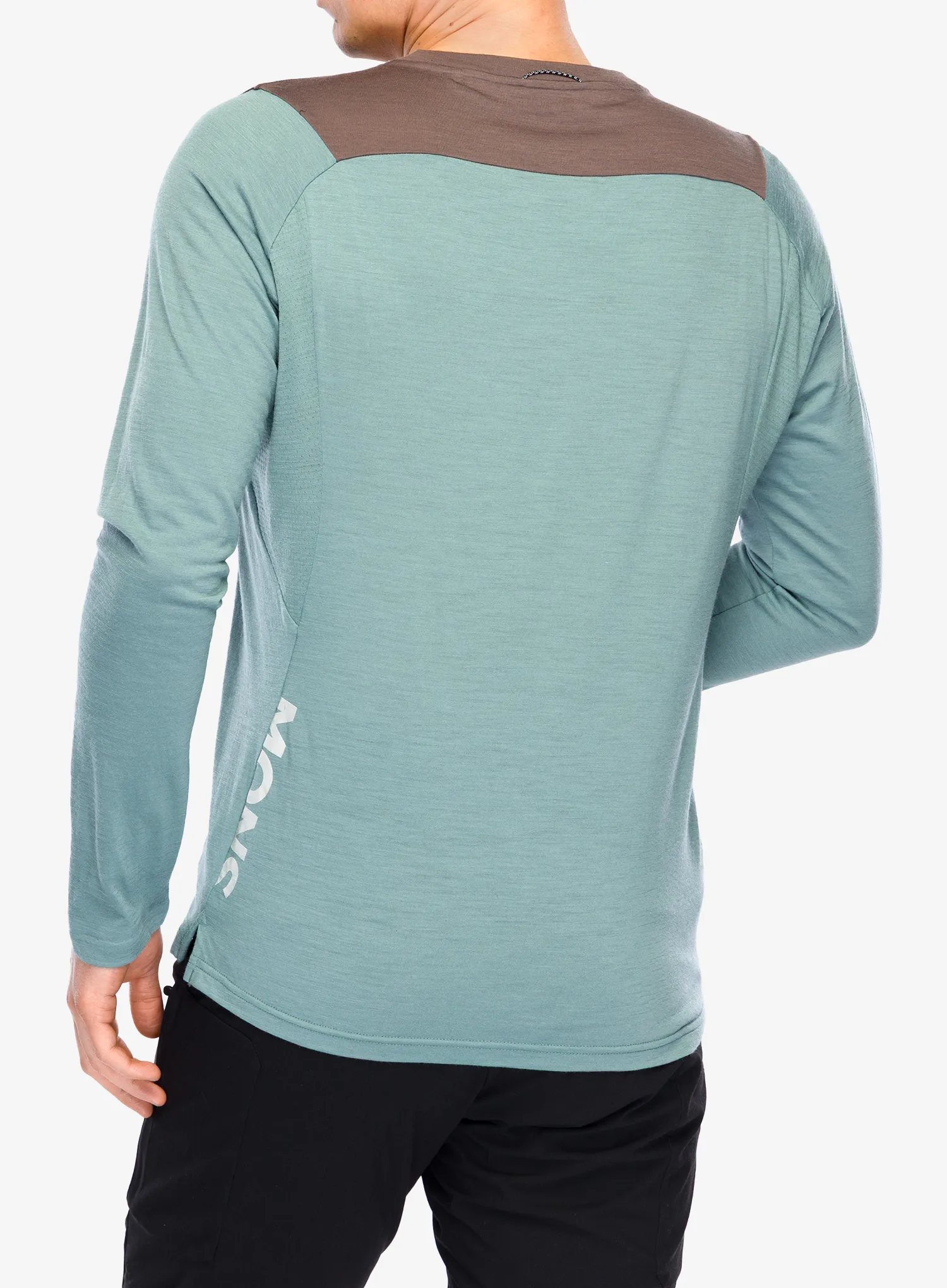 Велосипеден суичър Mons Royale Diversion Merino Bike Jersey Long Sleeve - desert sage/iron