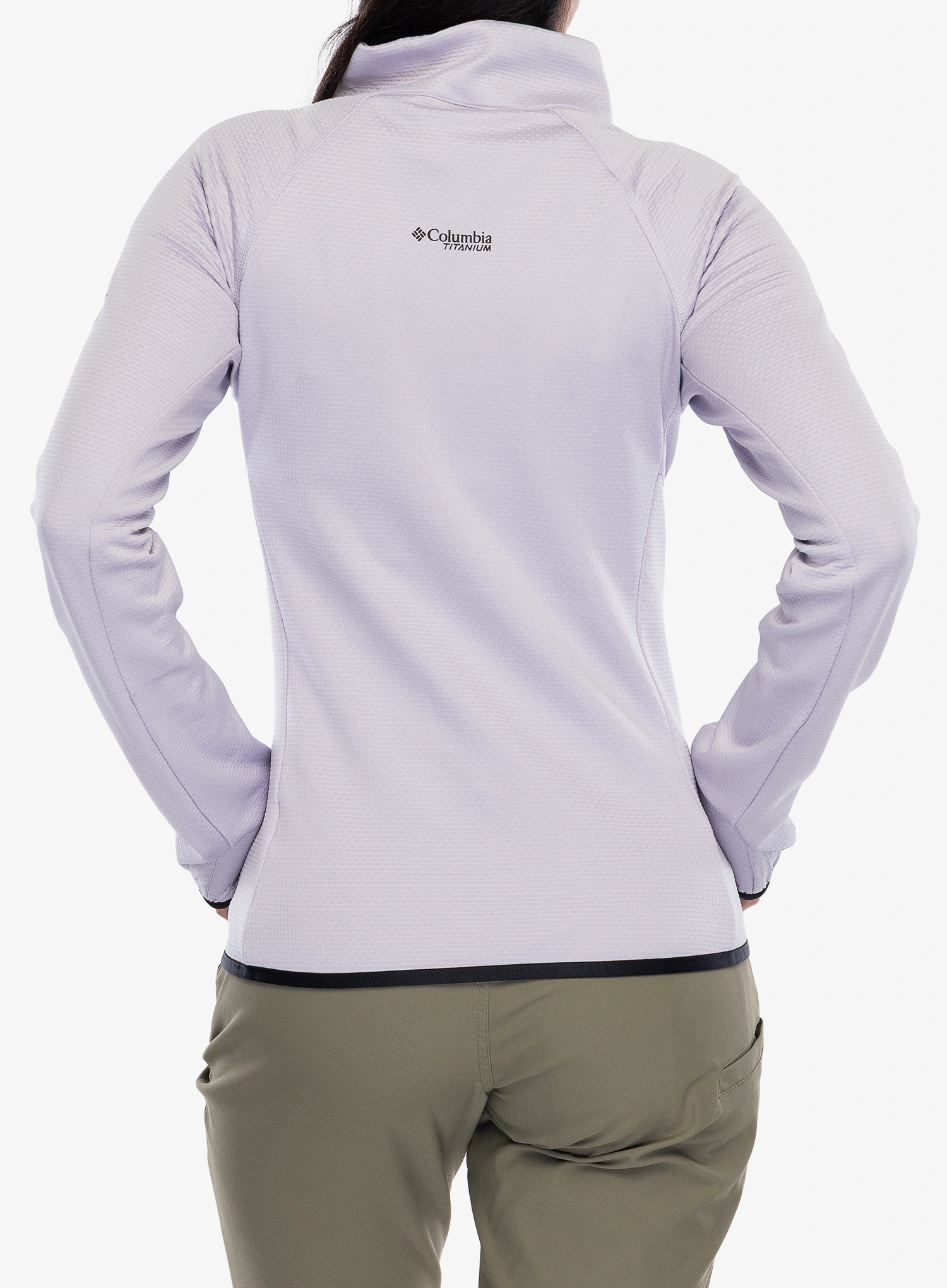 Дамски суичър с цип Columbia Triple Canyon Grid Fleece Full Zip - lavender pearl/black