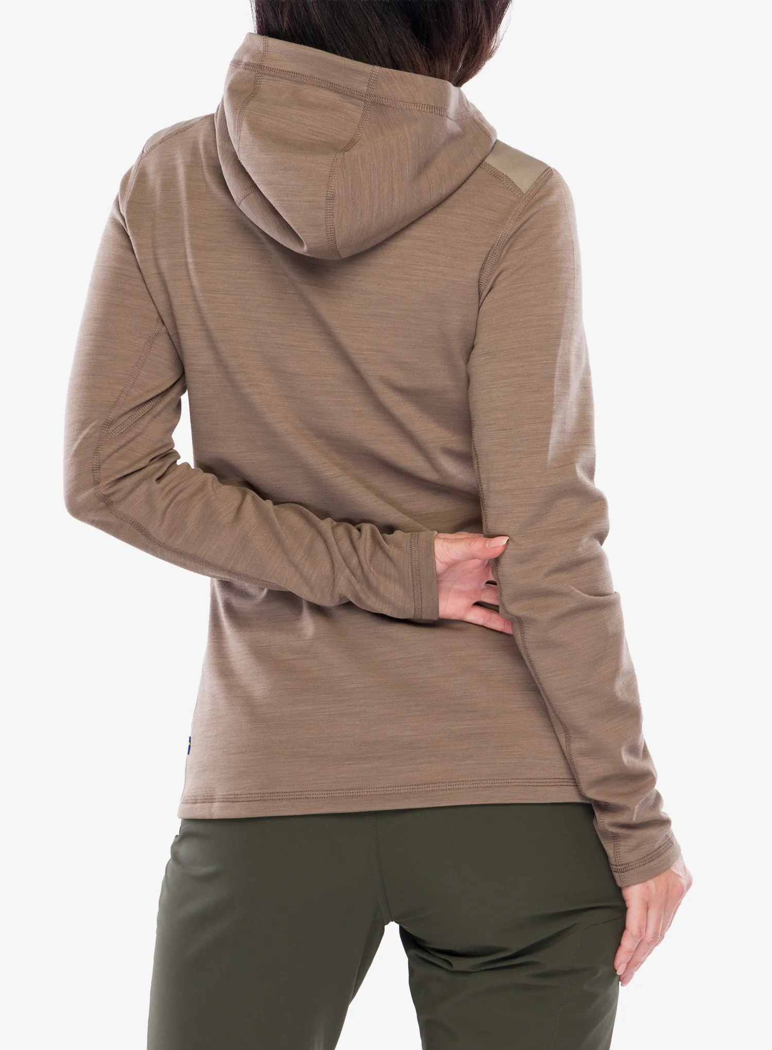 Дамски суичър с цип Fjallraven Keb Fleece Hoodie - sude brown