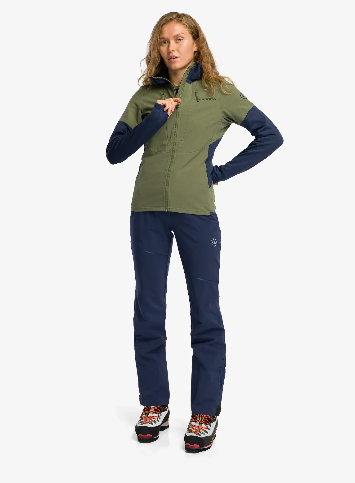 Дамски суичър с цип La Sportiva Session Tech Hoody - night sky/cypress