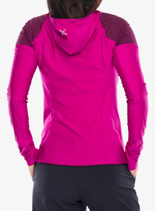 Дамски суичър с цип Montura Spitze Hooded Maglia - baton rouge/wine red