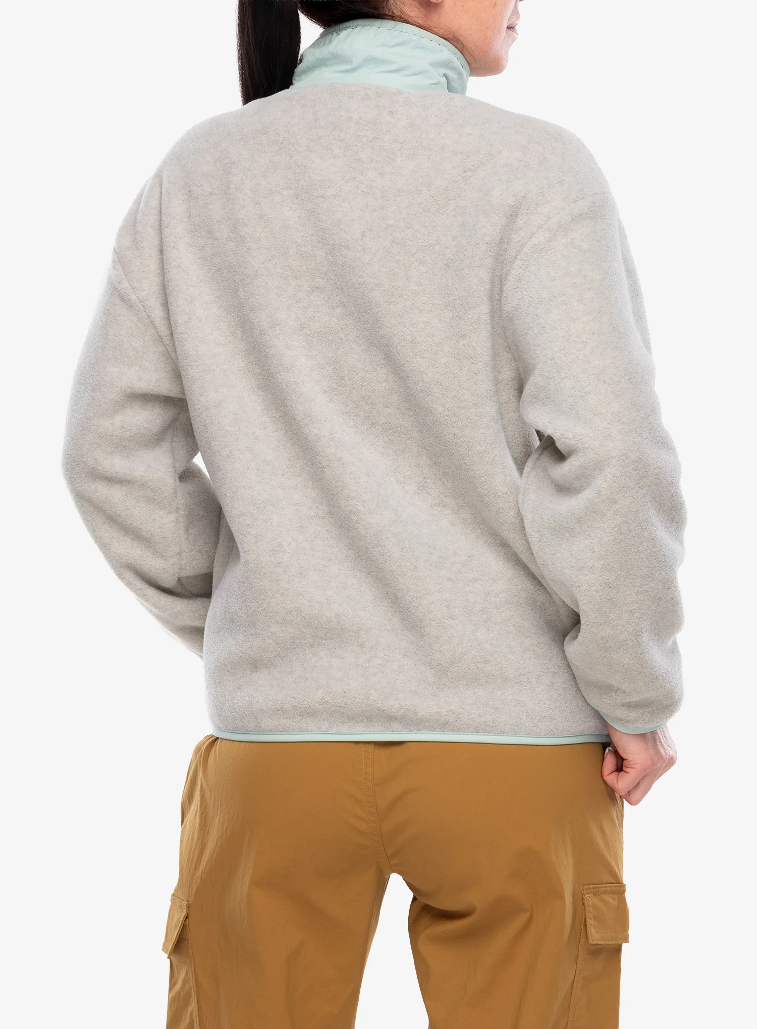 Дамски суичър с цип Patagonia Synch Jkt - oatmeal heather w/thin ice