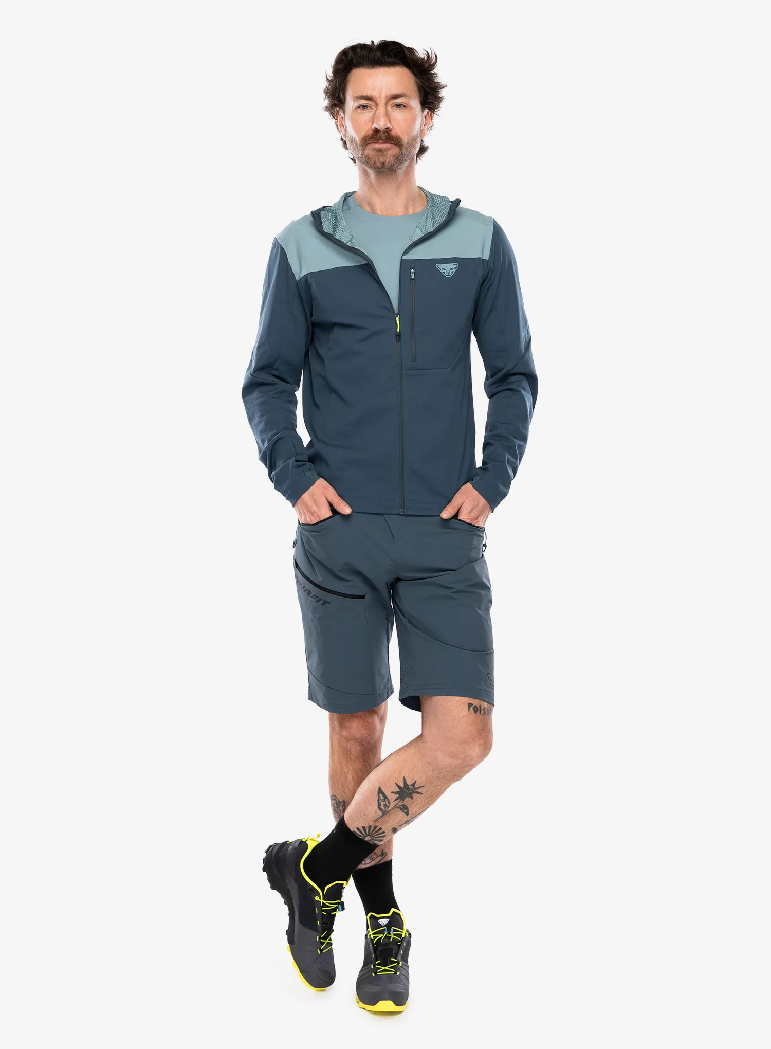 Суичър с цип Dynafit Traverse Thermal Hooded Jacket - smoke blue